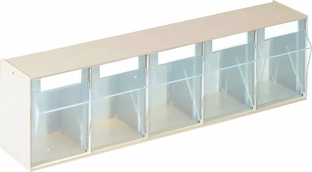 [0475-EQU-EQU] BAC basculants transparent en module 600 x 164 x 133 mm (5 compartiments)