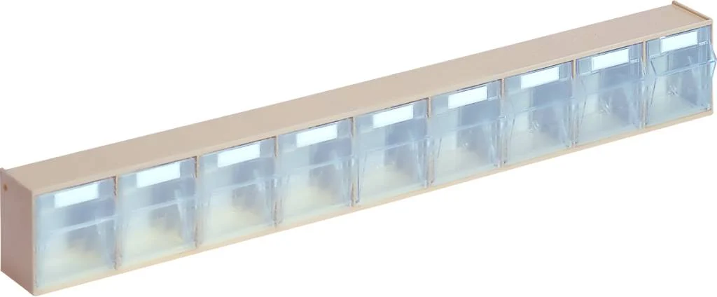 [0478-EQU-EQU] BAC basculants transparent en module 600 x 51 x 77 mm (9 compartiments)