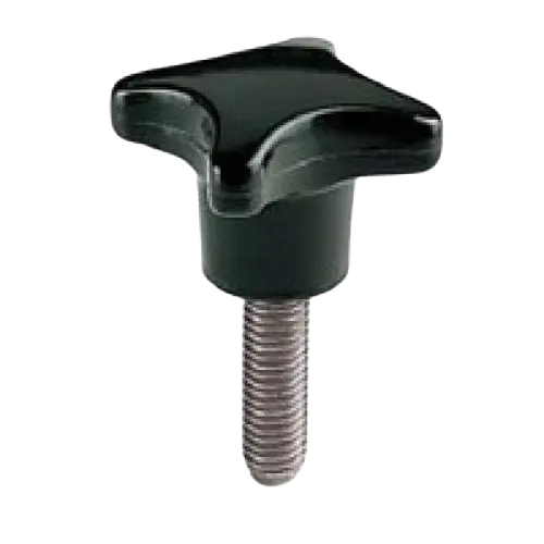 Volant à croisillon à tige filetée - bouton étoile  ( filetage 8x33mm )