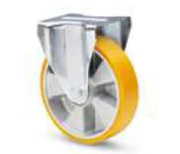 Roulette polyurethane ORANGE ALU D80mm SLG (Fixe)